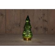 B.O.T. Tree Glass 10X23,5 cm Green With Golden Base 10Led