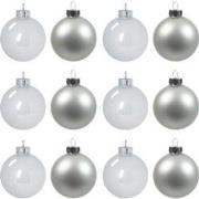 Coffret de 12 boules de Noël - Blanc