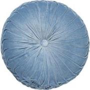 Dutch Decor KAJA - Sierkussen rond velvet Ø40 cm - Provincial Blue - l...