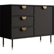 Meubella Dressoir Veerle - Zwart - 100 cm