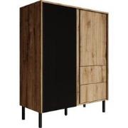 Meubella Dressoir Margareth - Eiken - 100 cm - Hoog