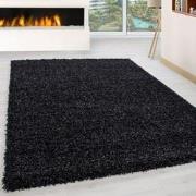 Tapijtenloods Basic Shaggy vloerkleed Antraciet Hoogpolig- 80x150 CM