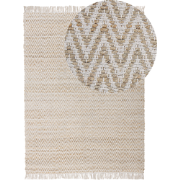 Beliani AFRIN - Laagpolig-Beige-Katoen, Jute