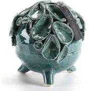 Villa Pottery  Blauwe schelpenvaas Suus - D18xH19