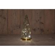 B.O.T. Tree Glass 13X28,5 cm Clear With Golden Base 10Led