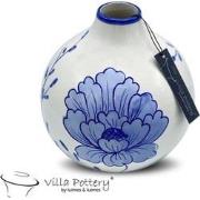 Villa Pottery  Milou blauwe bloemenvaas 20x20