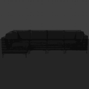 Beliani EVJA - Modulaire Sofa-Grijs-Fluweel