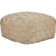 Beliani BODLA - Poef-Beige-Synthetisch materiaal