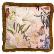 Dutch Decor HANNA - Kussenhoes 45x45 cm - bloemen - vlinders - franjes...