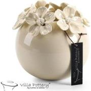 Villa Pottery  Witte Parelmoer bloemenvaas Jolie - 15x15x15