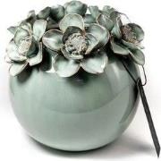 Villa Pottery  Groene bloemenvaas Jolie  - 15x15x15
