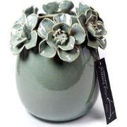 Villa Pottery  Blauwe Bloemenvaas Jolie - 14x14x16