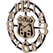 Decopatent® XL Ronde Wandklok 60 Cm ROUTE 66 - Keuken - Woonkamer - Vi...