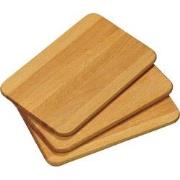 3 STUKS FSC® Beuken Houten Ontbijtborden / Snijplanken SET | Ontbijtpl...