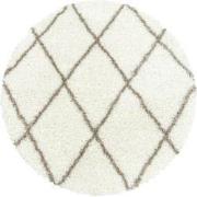 Tapijtenloods Harmony Soft Shaggy Rond Hoogpolig Vloerkleed Creme- 80 ...