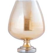 PTMD Windlicht Alwine - 23x23x32 cm - Glas - Goud