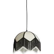 Light&living Hanglamp Ø35x28 cm SULINA linnen wit+zwart