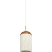 Light&living Hanglamp Ø27,5x52 cm DANIA hout print naturel+touw crème