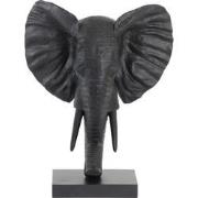 Ornament Elephant - Zwart - 38.5x19.5x49cm