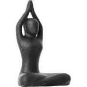 MUST Living Yoga Lady 30 cm,30x21x14 cm, cement black antique