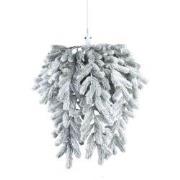 PTMD Rosamond White PVC And PE Mix Hanging Wreath Long