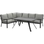 Garden Impressions Senja lounge dining set 3-delig links - donker grij...