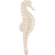 J-line - Wanddecoratie Zeepaardje Poly Beige - 19x11.5x64cm