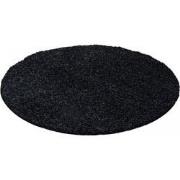 Tapijtenloods Basic Rond Shaggy vloerkleed Antraciet Hoogpolig- 200 CM...