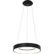 Steinhauer hanglamp Ringlede - zwart - metaal - 48 cm - ingebouwde LED...