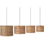 PTMD Hanglampen Jaden - 60x60x45 cm - Zeegras - Naturel - Set van 4