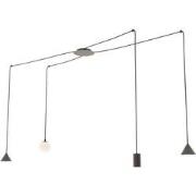 moderne hanglamp Monti Zwart 4-lichts