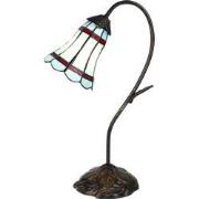 LumiLamp Tiffany Tafellamp  48 cm Blauw Glas Tiffany Bureaulamp