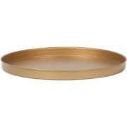 Kolibri Home | Decoratieschaal - Rond gouden dienblad Ø30cm