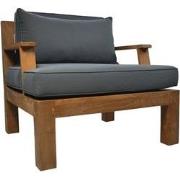 HSM Collection-Tuin Loungestoel Sofa Met Arm-80x79x83-Naturel/Donker G...