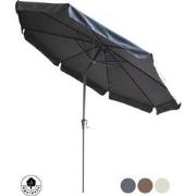 4gardenz® Parasol Rond 300 cm met Volant - Kantelbaar - Antraciet