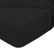 Dubbel Jersey Topper Hoeslaken - Zwart - 180x200 cm - Jersey - Villa P...