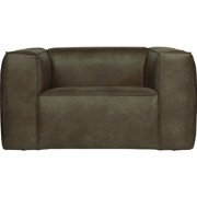 WOOOD Bean Fauteuil - Recycle Leer - Army - 74x146x98