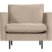 BePureHome Fauteuil Rodeo Classic - Velvet - Khaki - 83x98x88