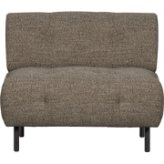 WOOOD Lloyd Fauteuil - Polyester - Donkerbruin Melange - 75x90x90