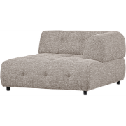 WOOOD Louis 1,5-Zits Chaise Longue - Polyester - Powder - 73x122x140