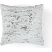 Marble Faux Fur Kussensloop - 2pc verpakking - Lichtgrijs ca. 45x45 cm