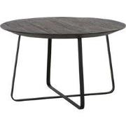 DTP Home Coffee table Neptunes large BLACK,35xØ60 cm, recycled teakwoo...
