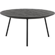 DTP Home Coffee table Jupiter large BLACK,30xØ60 cm, recycled teakwood