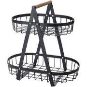 Decopatent - 2-Laags Fruit Etagere Fruitschaal - Fruitschaal Ovaal - M...