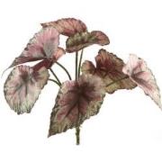 PTMD Leaves Plant Begonia Kunsttak - 17 x 22 x 33 cm - Paars/groen