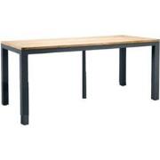 Suns Monte Vari Dining Tafel Matt Royal Grey Met Teak Top 240 x 100 cm