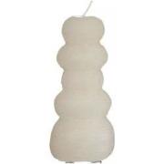 Pebble candle d7xh15 cm, wit