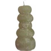 Pebble candle d7xh15 cm, groen