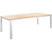 Arashi dining table 220x100 cm aluminium salix/teak