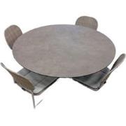 Tuinset Sashimi tafel salix dia. 130 cm met 4 stoelen Ferron stoel lin...